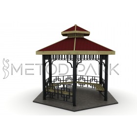 63 K Metal Hexagonal Gazebo